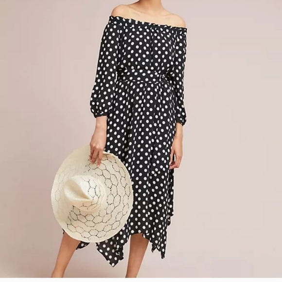 Anthropologie Maeve Gertie Polka Dot Dress w/ Pockets - Size 4 - Picture 3 of 5